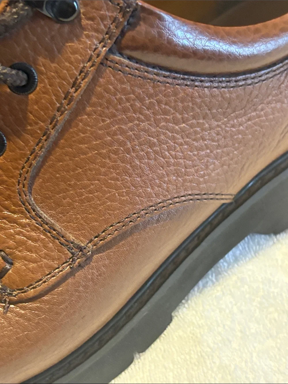 Dockers Men’s Tan Leather Boat Shoes with Black Laces